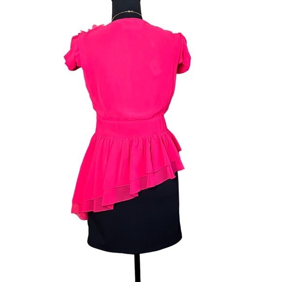 80s style colorblock cocktail party minidress, size M - Picture 3 of 7